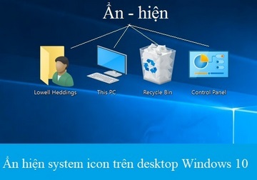 Ẩn hiện system icon trên desktop Windows 10